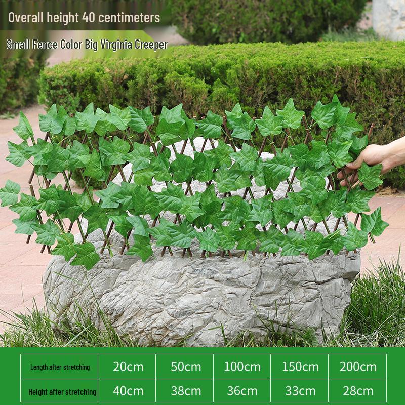 Retractable Wooden Picket Fence for Outdoor Greenery and Balcony Decoration