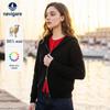 Navigare Women's Pure Wool Hooded Casual Jacket