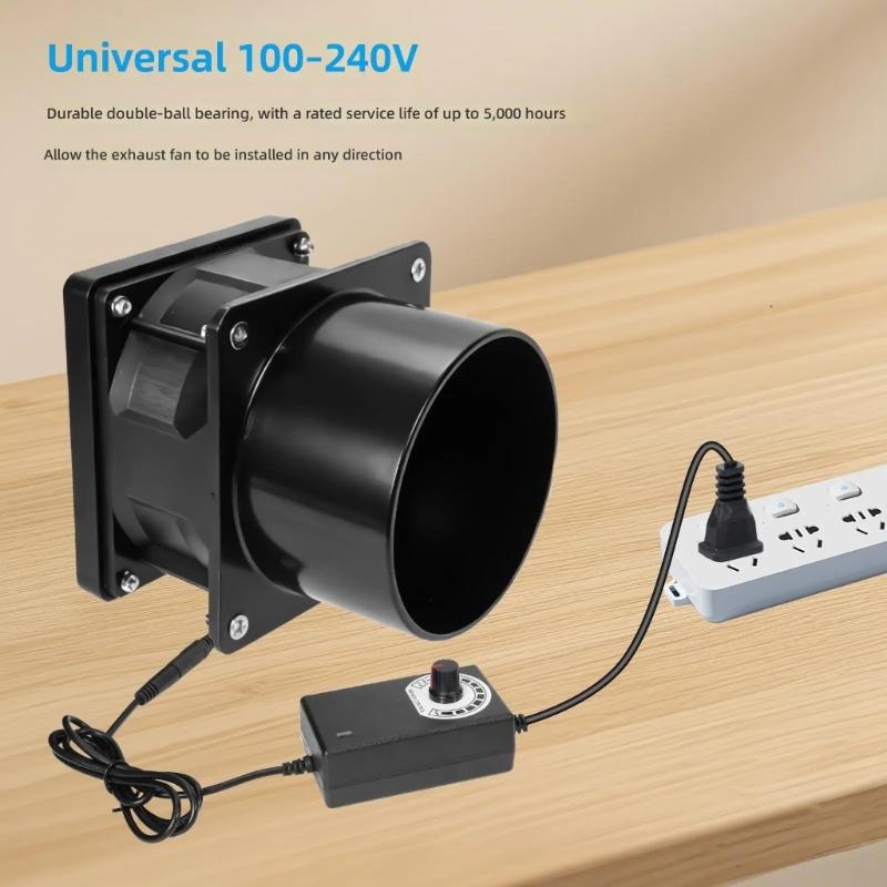 Inline Duct Fan Ventilation Exhaust Fan Filter Duct 12V 0.9A Blowe M4YD