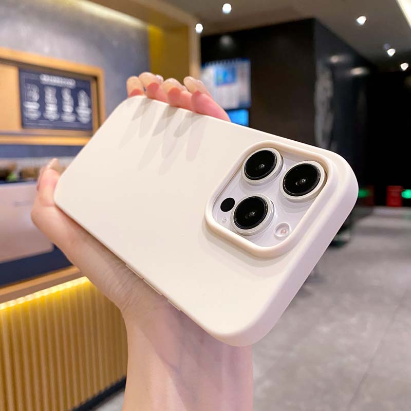 Neue einfarbige Handyhülle für iPhone 16 15 14 13 12 11 Pro Max 16Pro Weiches Silikon Stoßfest Schutz Zubehör Hülle