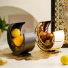 Curved Moon Metal Snacks Platter Dishwasher Safe Surfaces Ornamental Kitchenwares For Candy Appetizers Home Decoration