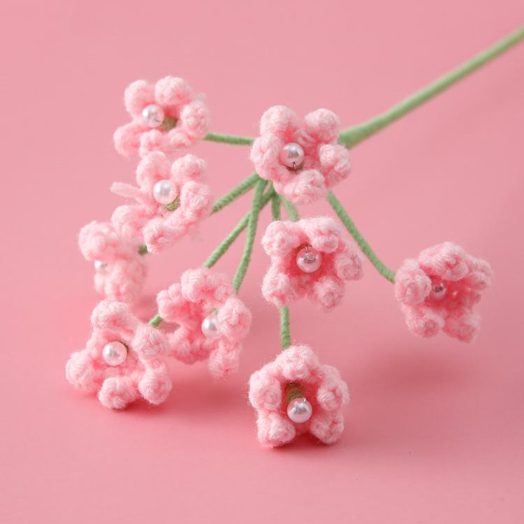 Cute Stars Crochet Flower Knitted Flower Finished Handmade Flowers Artificial Plant Wedding Party Home Decor Friends Gift