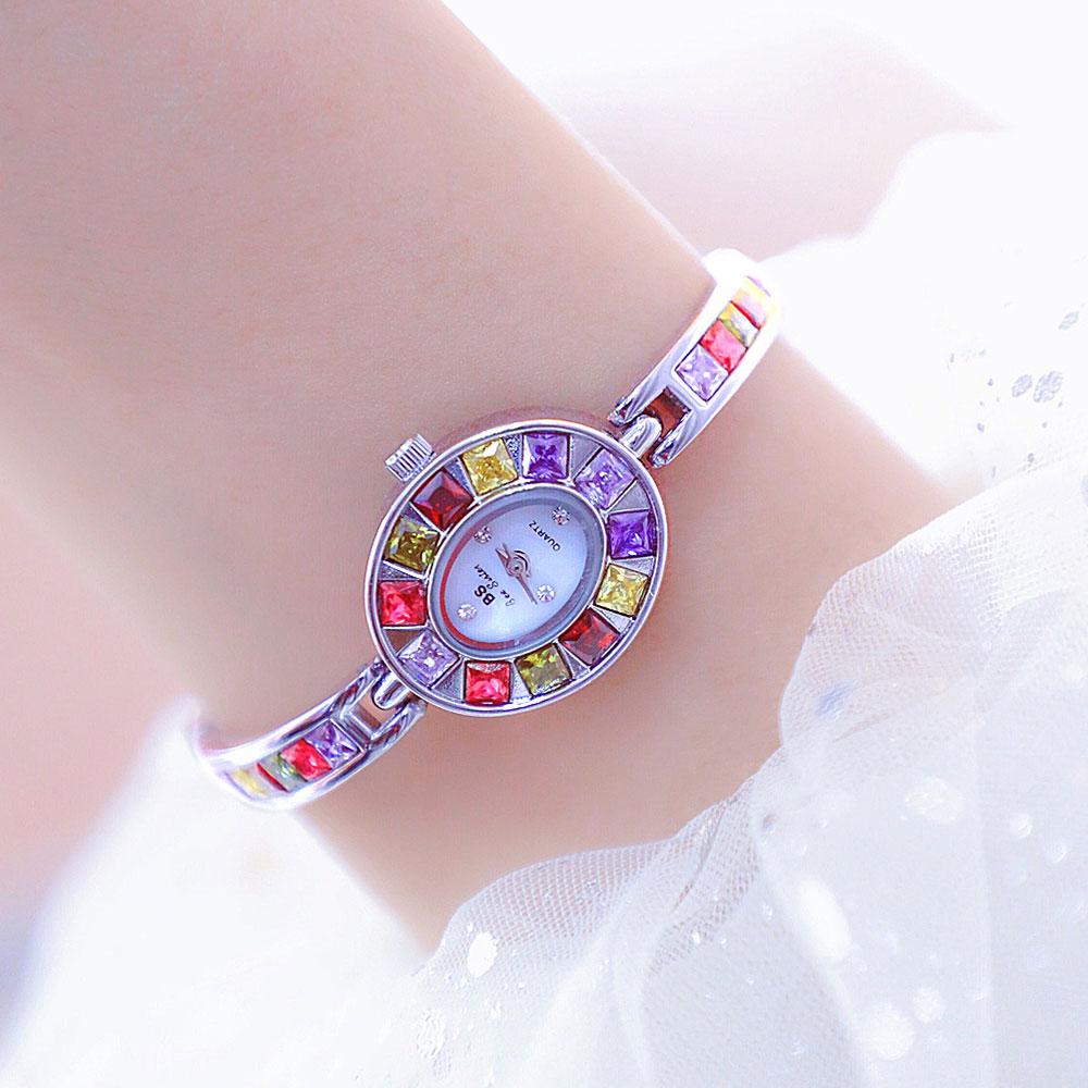 New Women Chain Watch Original Brand Luxury Rainbow Bracelet Wristwatch Gold Waterproof Ladies Fashion Quartz Watches Gift