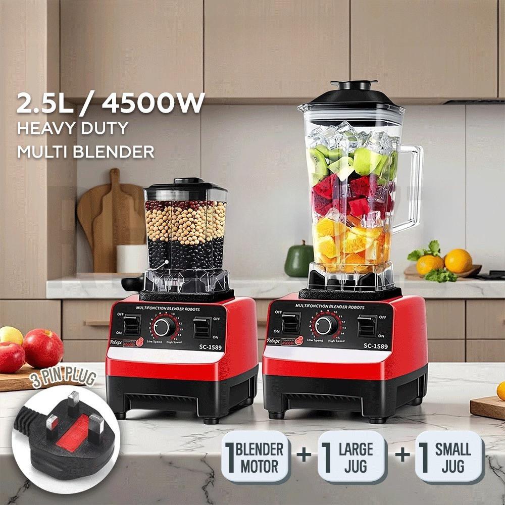 2.5L 4500W Heavy Duty Blender Mixer Kitchen Food Processor Ice Smoothies Crusher Large Capacity Electric Juicer