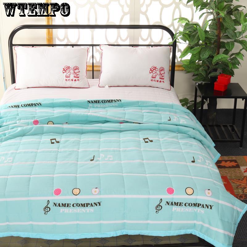 

WTEMPO Летнее прохладное одеяло с кондиционером, летнее, летнее, студенческое, с принтом, летнее тонкое одеяло 150*200cm