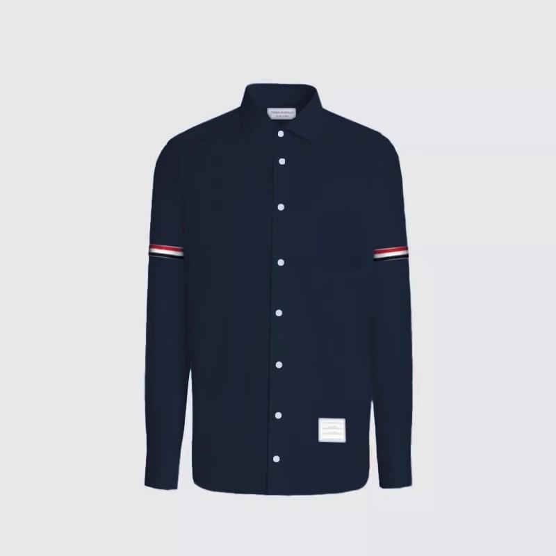 TB shirt unisex TB loose casual Oxford spinning couple simple trendy brand color stripe woven white shirt