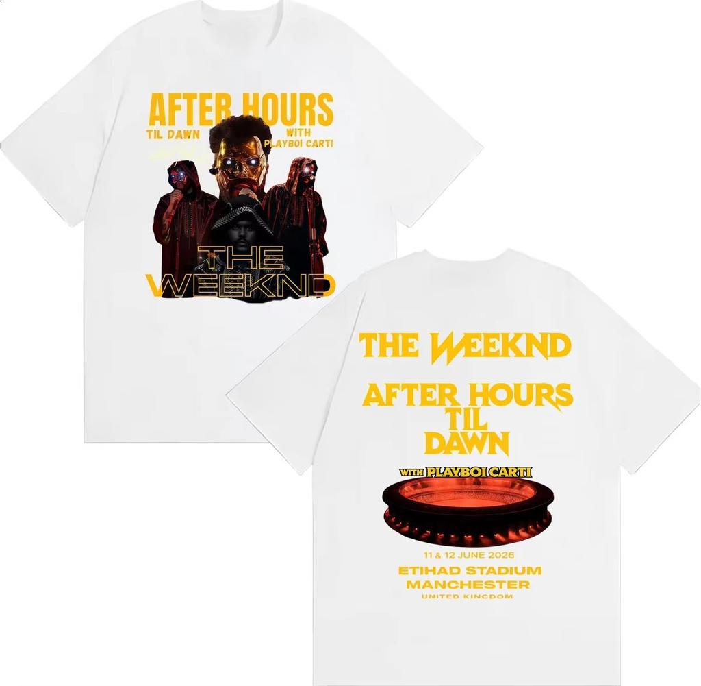 Summer Hot Sale The Weeknd After Hours Til Dawn With Playboi Carti 2026 Tour T Shirt Y2k Unisex Harajuku Hip Hop Punk T-Shirts