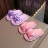 Girls' Soft Sole Non-Slip Bow Slippers for Outdoors - Princess Style