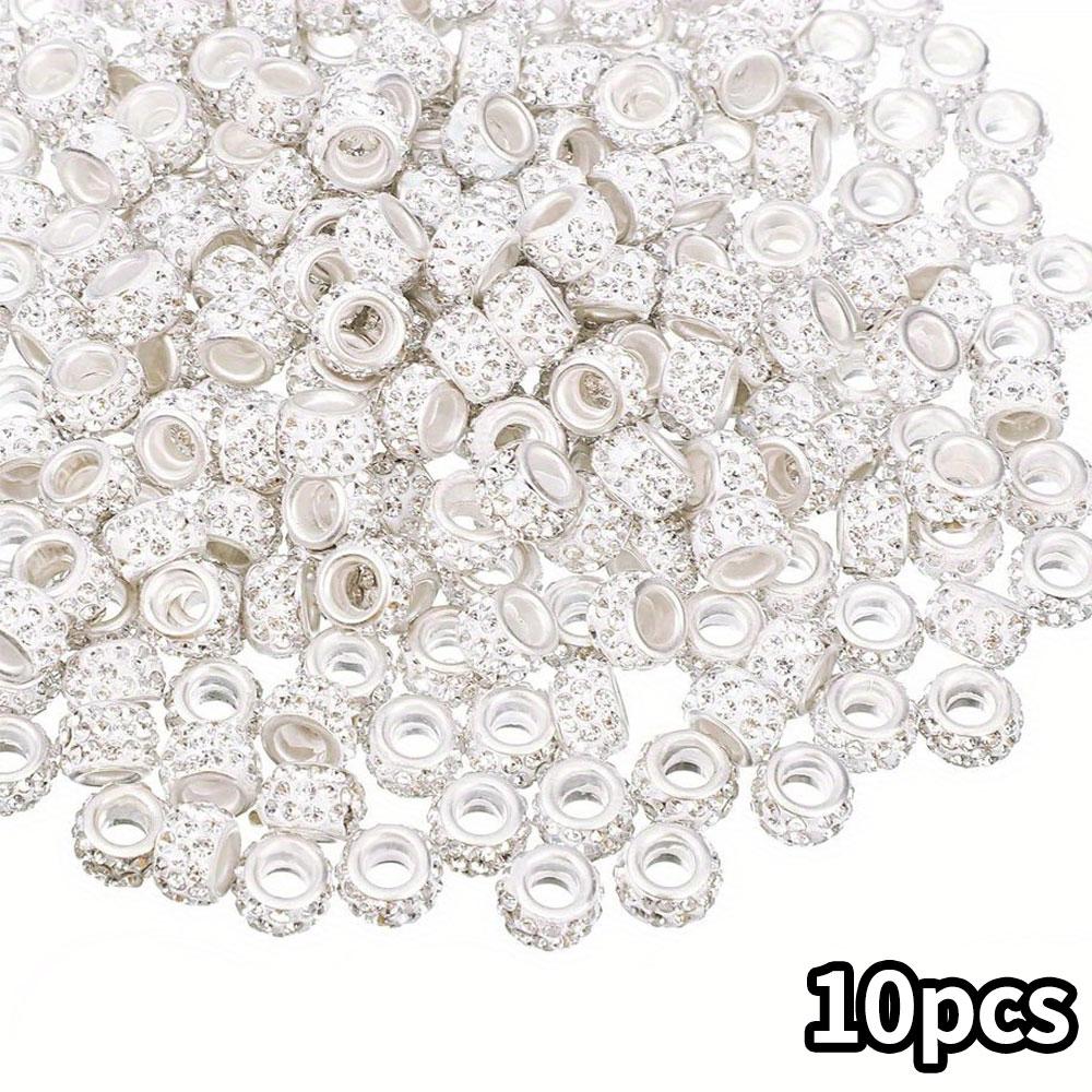 

10/30/50 шт. Бусины из смоляного материала белого цвета с большими отверстиями, креативные персонализированные декоративные бусины, бусины для рукоделия, браслет, ожерелье, серьги, брелок 10pcs