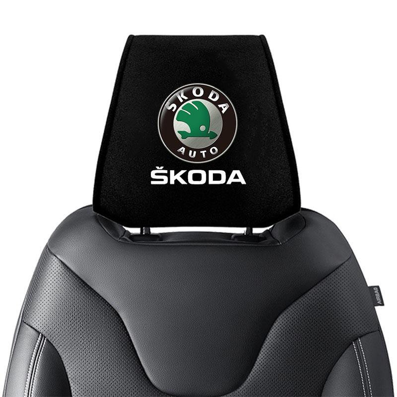 

Car Headrest Cover Dustproof Cover For Front Seat Head Rests For Skoda octavia 3 2 superb 3 kodiaq Fabia Kamiq Karoq Accessories