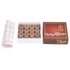Chinese Chess Set Beechwood Intellectual Growth Xiangqi Board Game with PU Leather Chessboard 3cm Diameter
