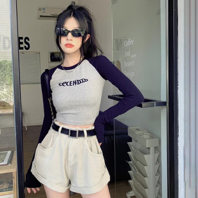 

Женские топы футболки облегающая базовая футболка с круглым вырезом One Size