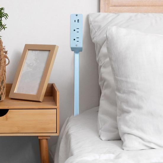 

Yousheng Power Socket Expander with USB-A USB-C 2 AC Outlets Extends 22 -34 Rotates 180-degrees Rotating Base Power Socket Expander A синій