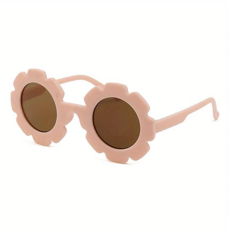 Fresh Cute Sweet Trendy Flower Round Fashion Sunglasses, Boys Girls Outdoor Sports Vacation Travel Supply Photo Prop Eyewear