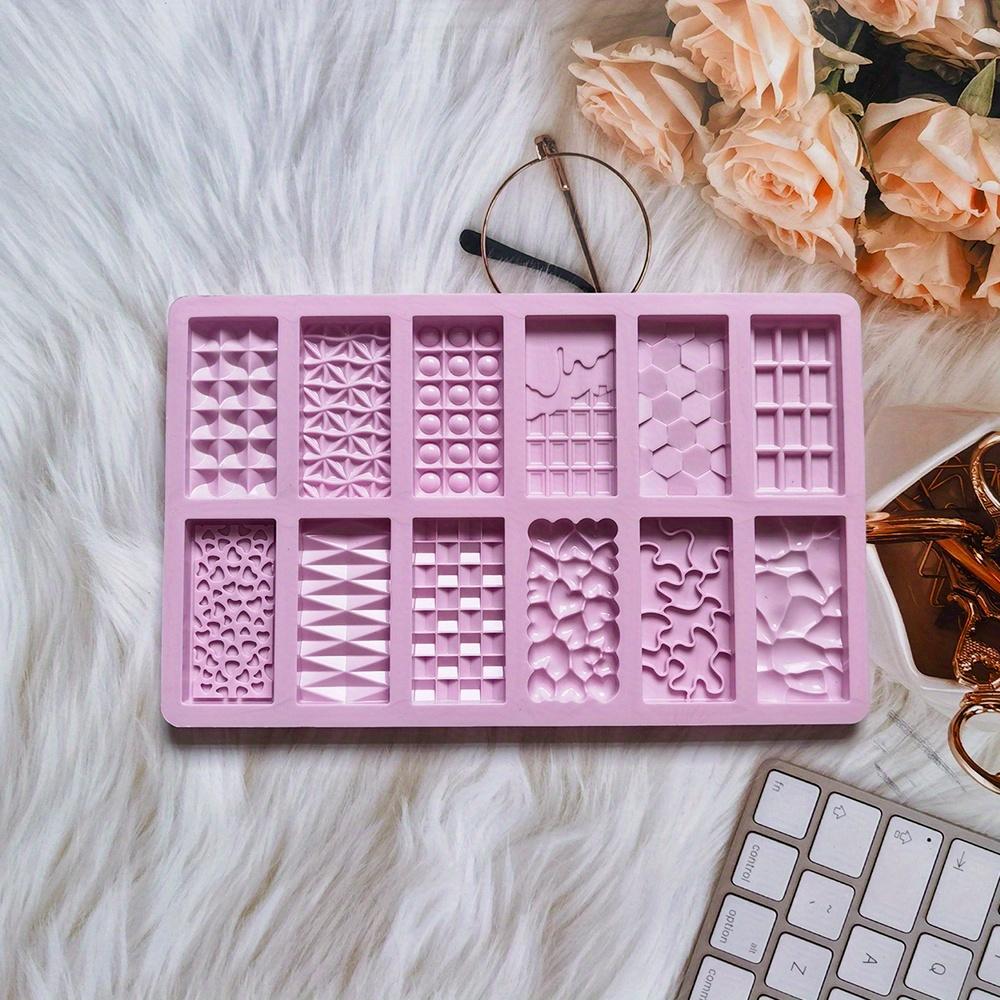 12-fach Silikon Schokoladenform - BPA-frei, 3D Riegeldesign für DIY Pralinen, Gelee & Kuchen Dekoration