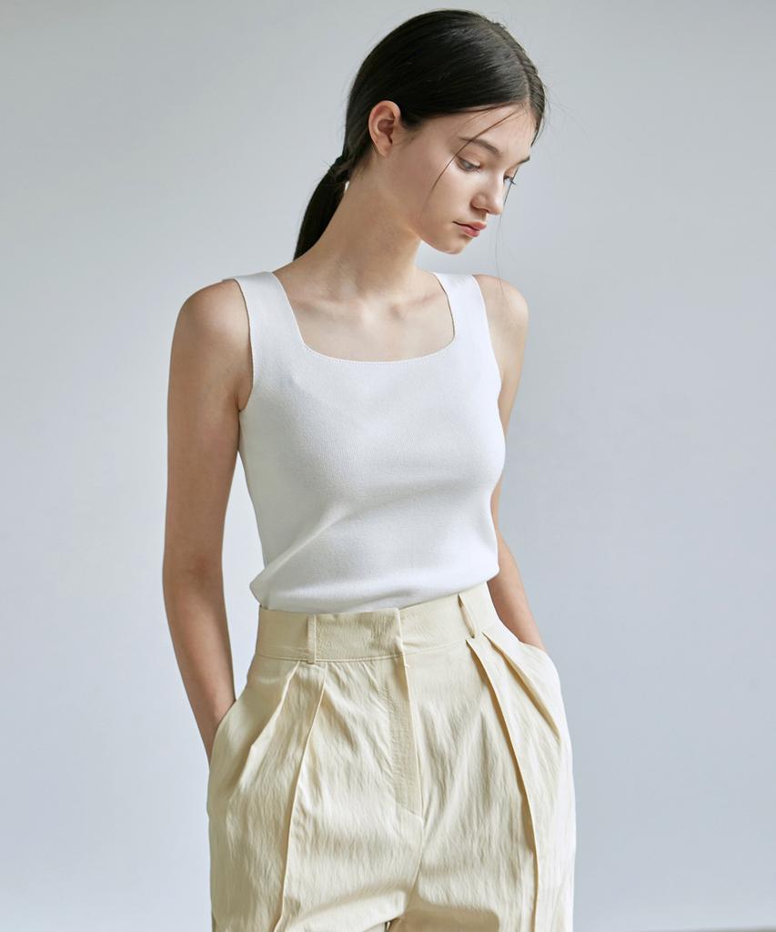 Nigaennikol [Essential] Square Neck Knit Sleeveless_3Pack