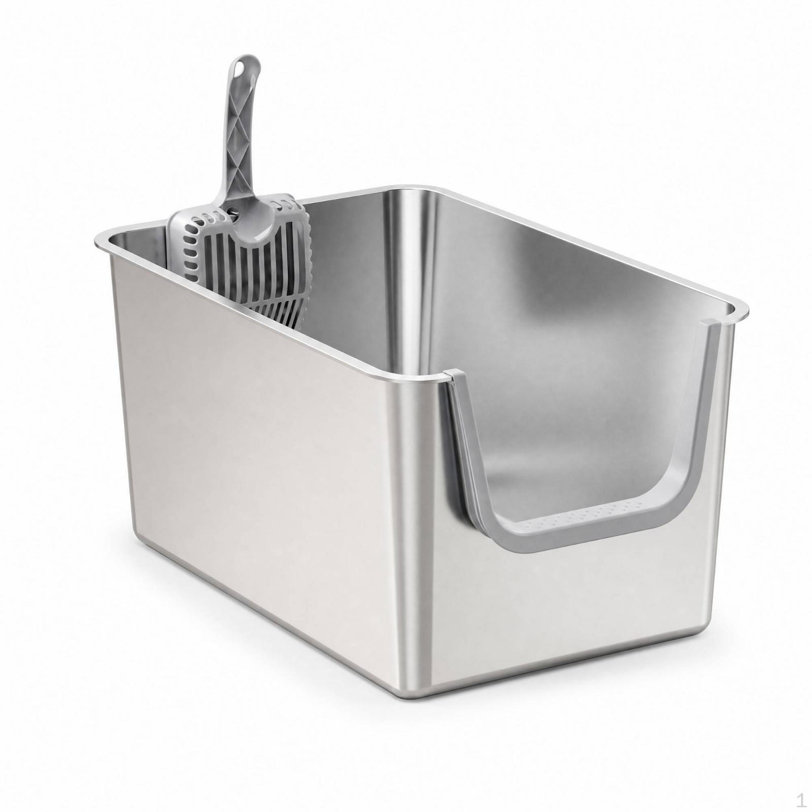 Stainless Steel Litter Box Rust-Proof Pet