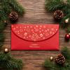 6PCS Rectangular Xmas Currency Envelopes Xmas Tree Pattern Christmas Gift Red Packets  Families