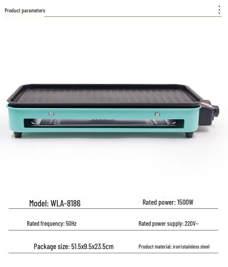 Electric Smokeless Non-stick BBQ Grill for Indoor/Outdoor Use