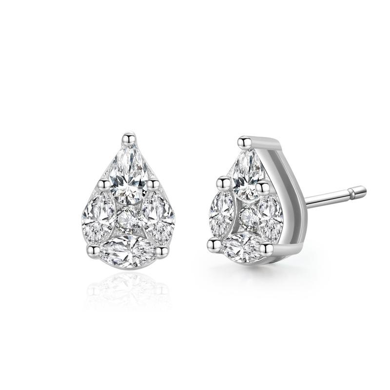 Tancise 925 boucles d'oreilles en argent Sterling Zircon boucles d'oreilles pendantes pour les femmes cadeaux de fête de mariage