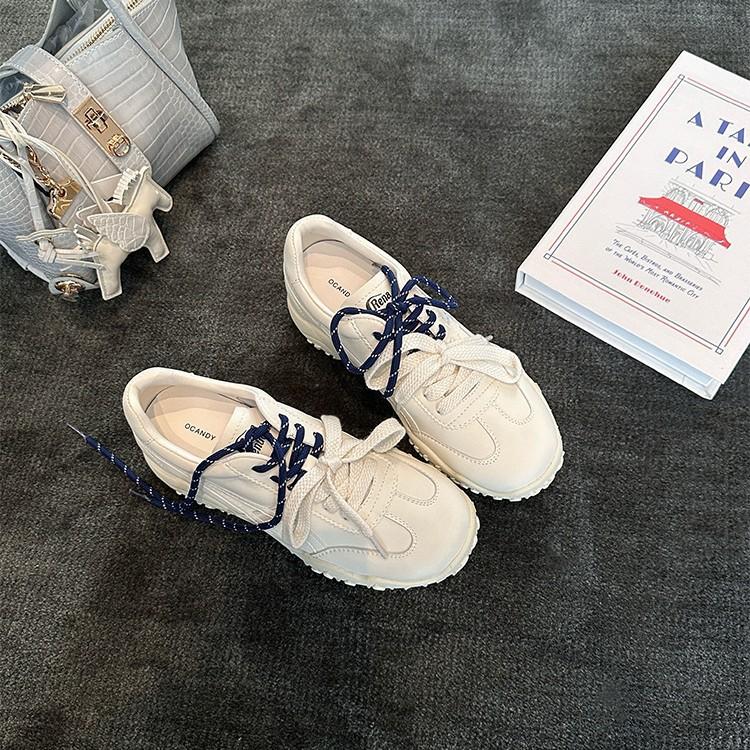 Wear-resistant sheepskin version~ Onitsuka Hu's new niche leather thick-soled Agam Dexun shoes women's 2025 new casual shoes