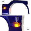 TRZX ABS Yellow Pedal Turn Signal LED Lights for Tamiya 1/14 RC Trailer Tractor Truck R620 Accessories (White Cover)