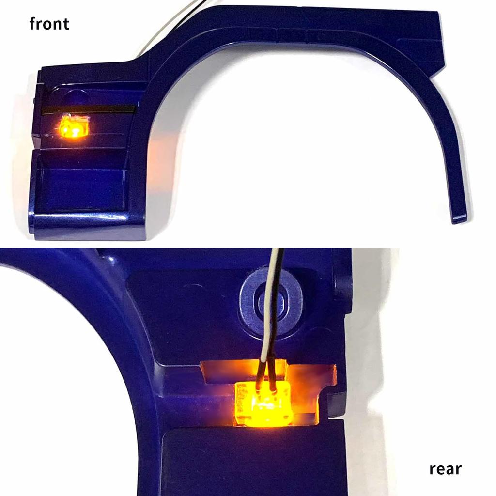 TRZX ABS Yellow Pedal Turn Signal LED Lights for Tamiya 1/14 RC Trailer Tractor Truck R620 Accessories (White Cover)