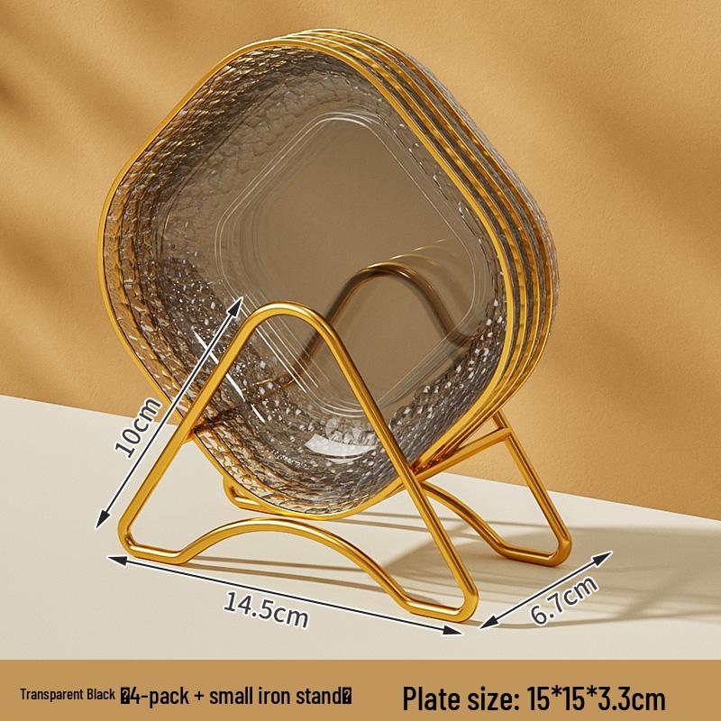 Luxury Plastic Bone Dish: Versatile Small Plate for Snacks, Fruits, Residue Storage, and Stir-Fry.