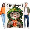 Santa Claus In Sleigh Throw Blanket Christmas Lover Gifts Soft Warm Decorative Cover for Her Men Couch Sofa Bed Home Decor