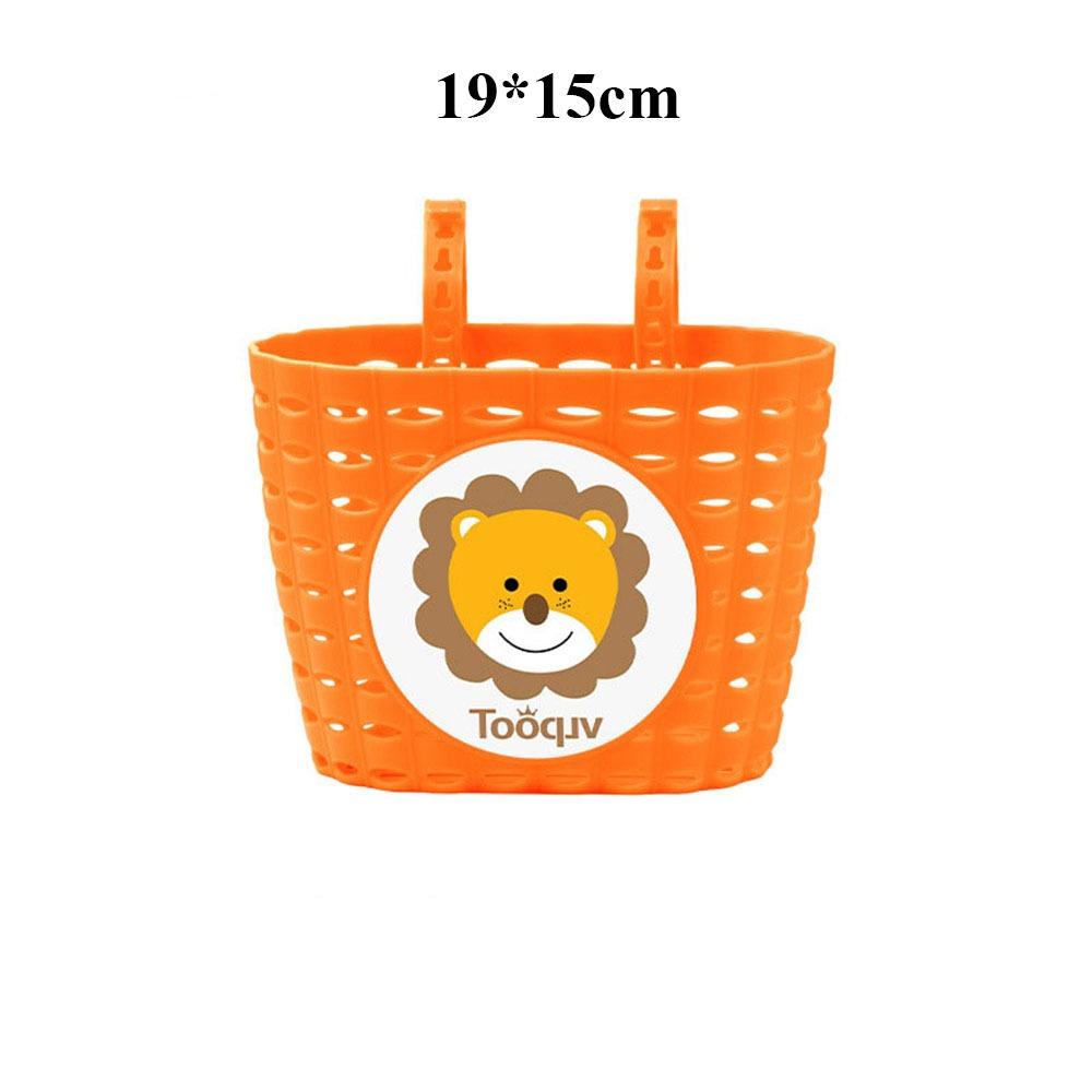 Plastic Bicycle Storage Cartoon Patten Scooter Handlebar Basket  Bike Accessories