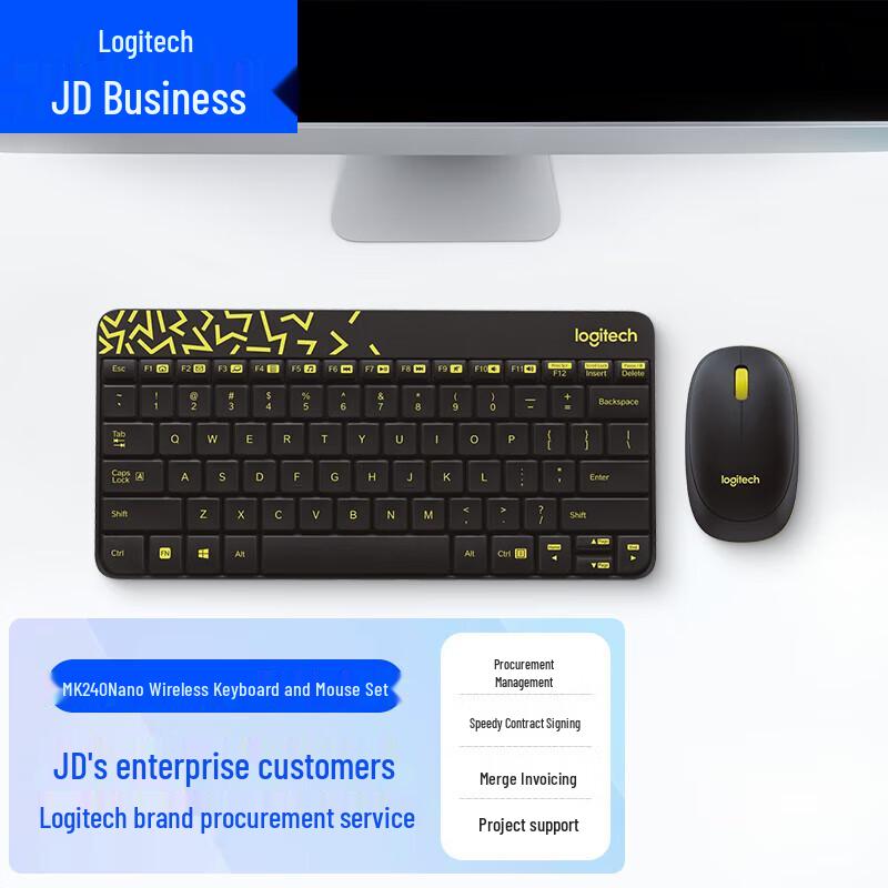 

Logitech MK240 Nano Compact Wireless Keyboard and Mouse Combo