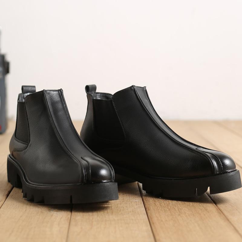 Men's Shoes Small Size Chelsea Leather Boots British Martin Boots Men's Platform Short Boots Men's Boots 37-44