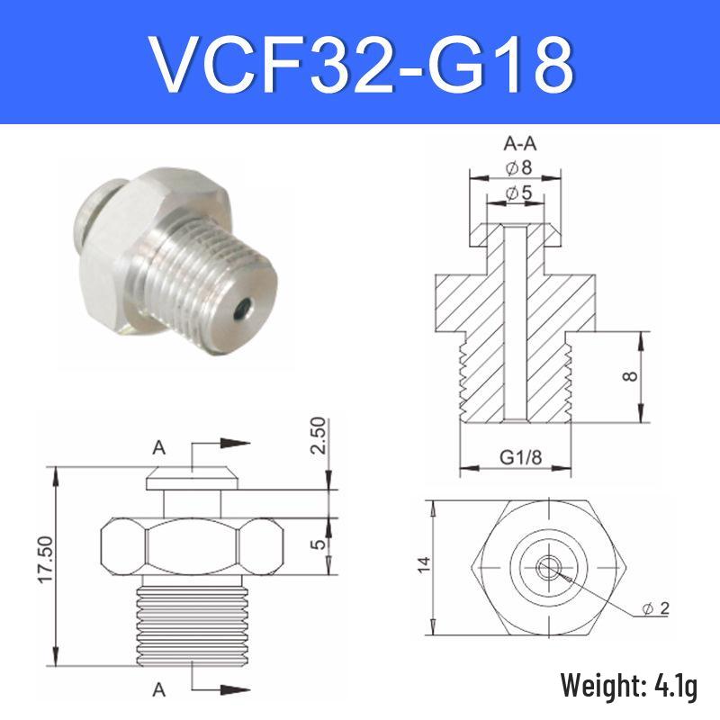 Vacuum Suction Cup Connector VM-G1 Threaded Barb Pneumatic Nozzle Adapter