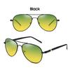 Herren Tag- und Nachtsichtbrille Edelstahl Aviation UV400 Polarisierte gelbe Linse Damen Autofahrer-Sonnenbrille Klassische Schutzbrille