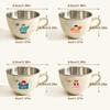 WORTHBUY 170ML Mini Water Cup Tumbler For Kids Students Removable 304 Stainless Steel Double Layer Milk Coffee Mug With Handle