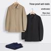 Qipilang Men's Mid-Length Casual Teflon Trench Coat