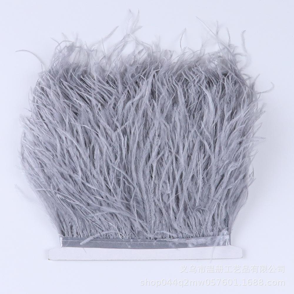 Color 10-15Cm Ostrich Hair Cloth Edge 53 Colors Wedding Clothing Accessories Diy