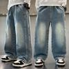 Patchwork Jeans Für Große Jungen Hosen Frühling Herbst Jungenhosen Kind Baggy Weitbeinige Kleidung Teenager
