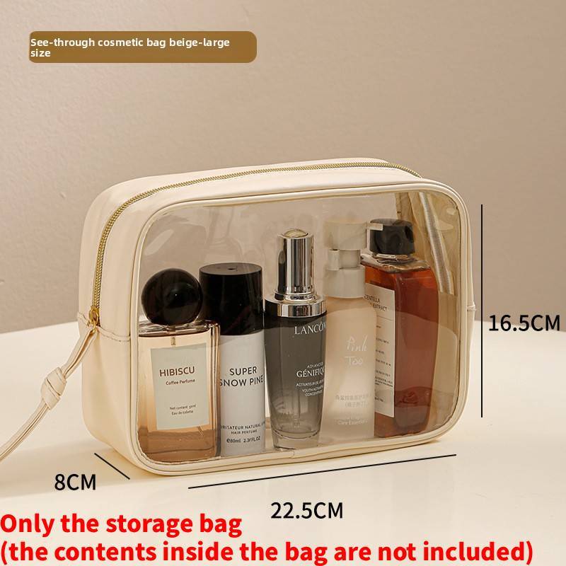 Large Capacity Travel Cosmetic Bag With Multiple Pockets For Makeup And Personal Items