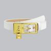 Versatile And Belt Slimming With Metal Buckle Belt Paired With Jeans Dress And