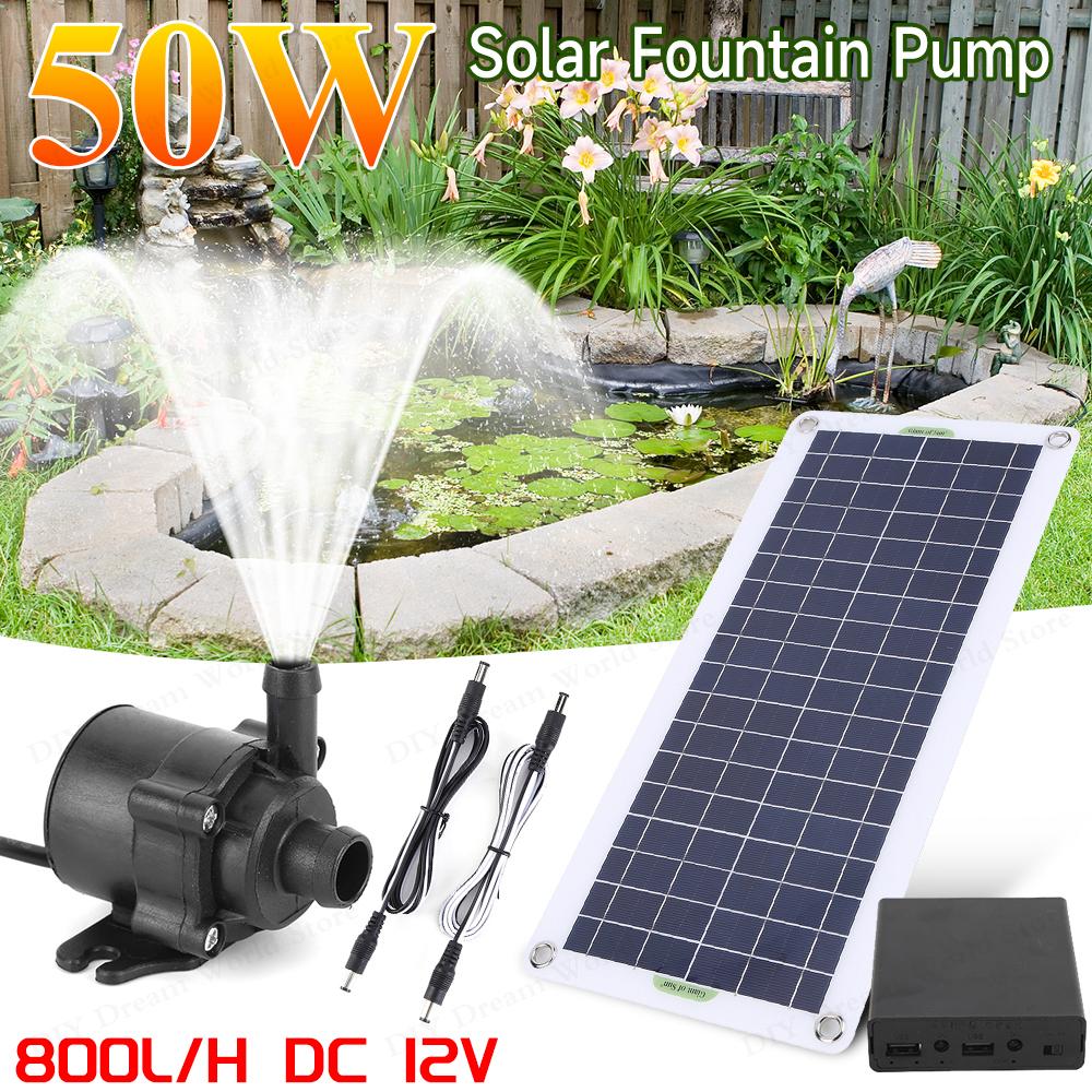 18V 30W Solar Panel Pump Watering System Water Fountain Garden Decor Energy Saving Kits for Outdoor Fish Tank Water Reservoir