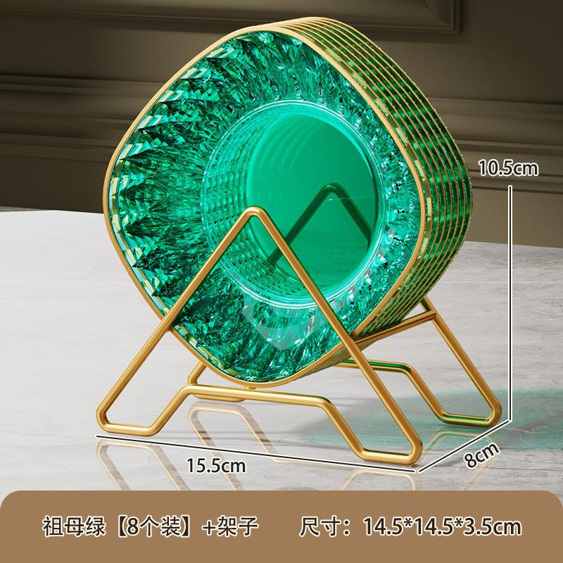 High-End Spitting Bone Plate, Household Dining Table, Garbage Plate, Plastic Snack Inventory, Dried Fruit Plate 6-Inch Square Plate