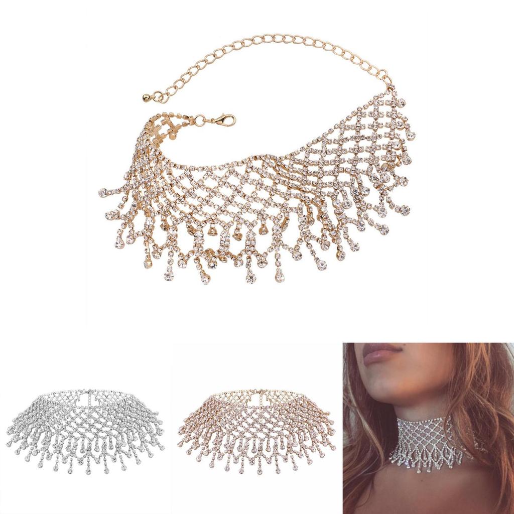 Women Waterstone Pendant Necklace With Water Wave Chain For Fashion Casual Wear