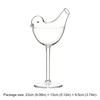 Bird Shape Goblet Wine Glasses Transparent Clear Fancy Drinking Glasses 150ml Bird Shaped Cocktail Glass Set for Kitchen Bar