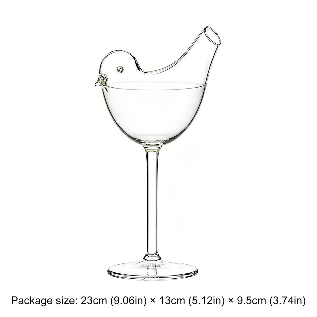 Bird Shape Goblet Wine Glasses Transparent Clear Fancy Drinking Glasses 150ml Bird Shaped Cocktail Glass Set for Kitchen Bar