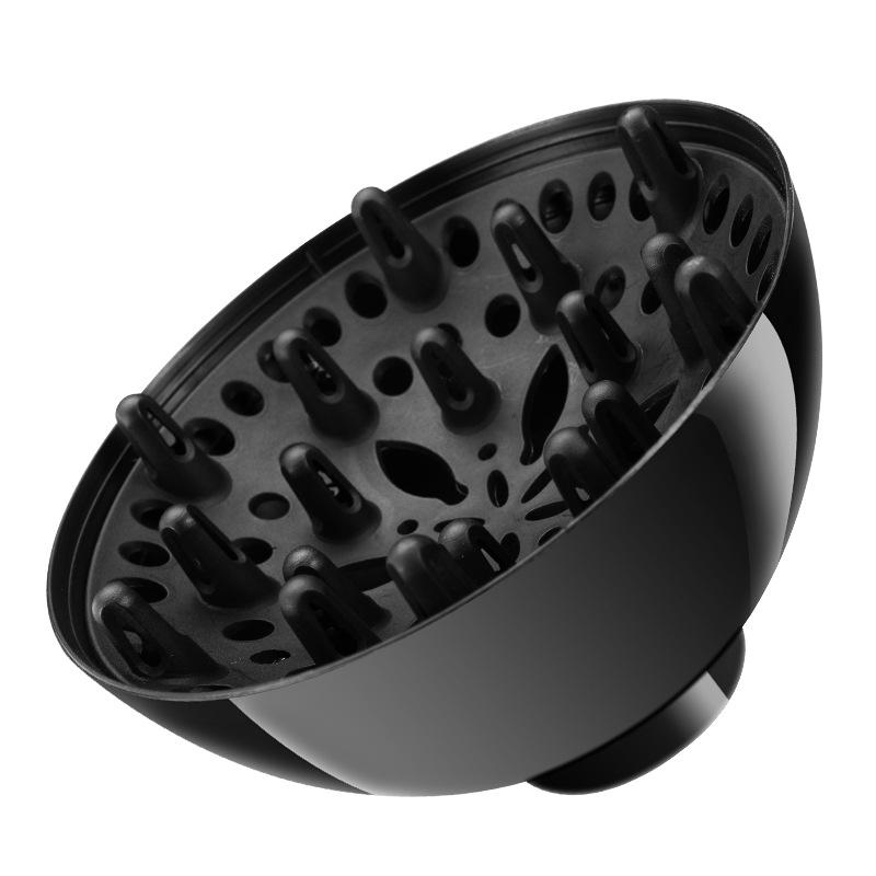 Diffuseur Universel pour Cheveux Coiffage Cheveux Séchoir Boucles Cheveux Bouclés Grande Capuche Vent Salon Accessoires Bouclés Sèche-Cheveux Coiffage noir