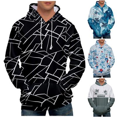 Fashion Print Loose Men's And Women's Long Sleeve Hooded Sweater