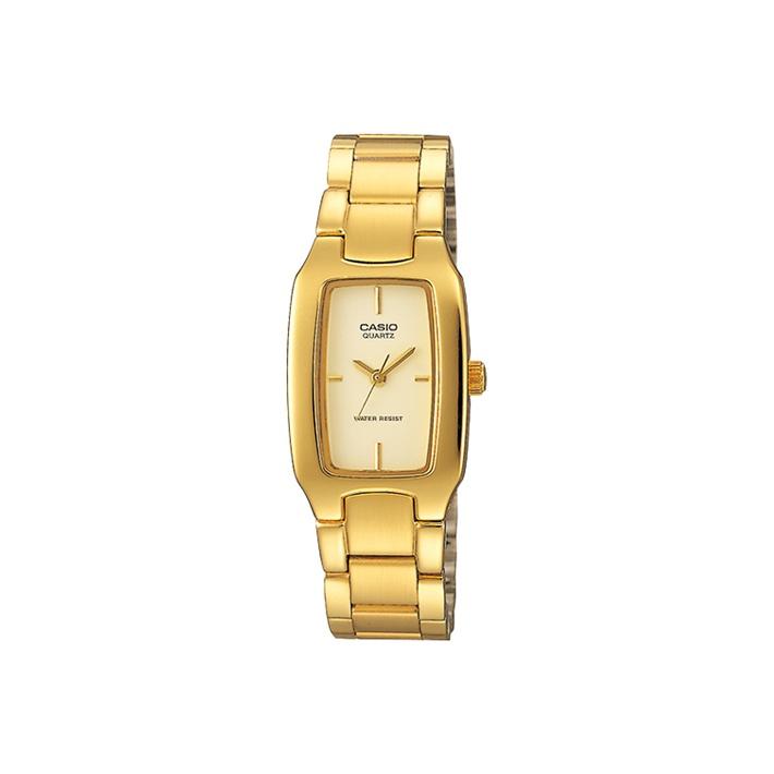 Casio Standard Series Fashion Business Retro Versatile Classic Square Watch Classic Pointer Square Dial Waterproof Quartz Movement LTP-1165N-9C Yellow Watch Dial