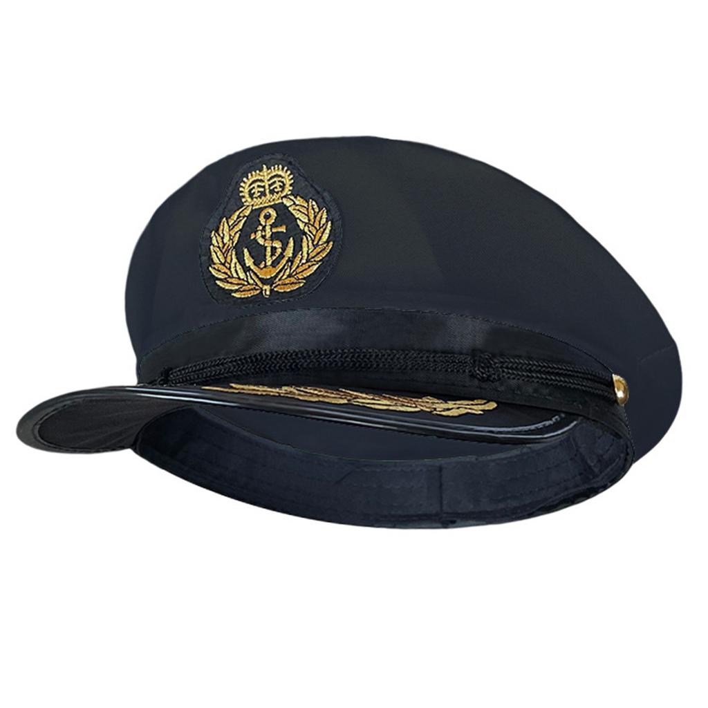 Men Militaries Captain Hat Aviation Party Sailors Hat Sunscreen Temperament for Photography Enthusiasts