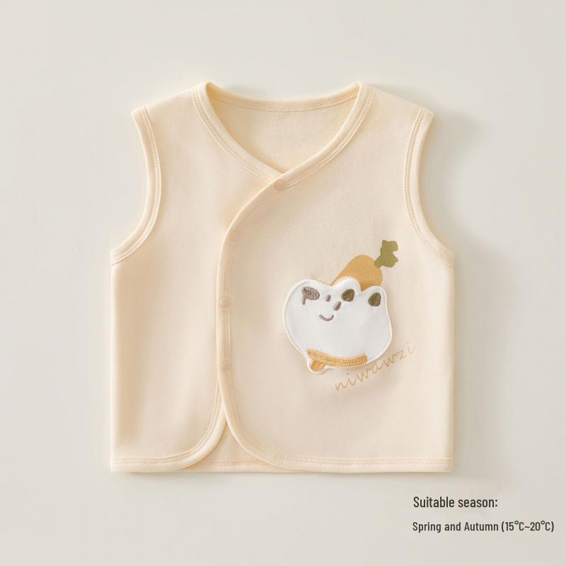 Baby Pure Cotton Sleeveless Vest for Spring, Autumn, Winter - Unisex Newborn Outerwear 80 cm